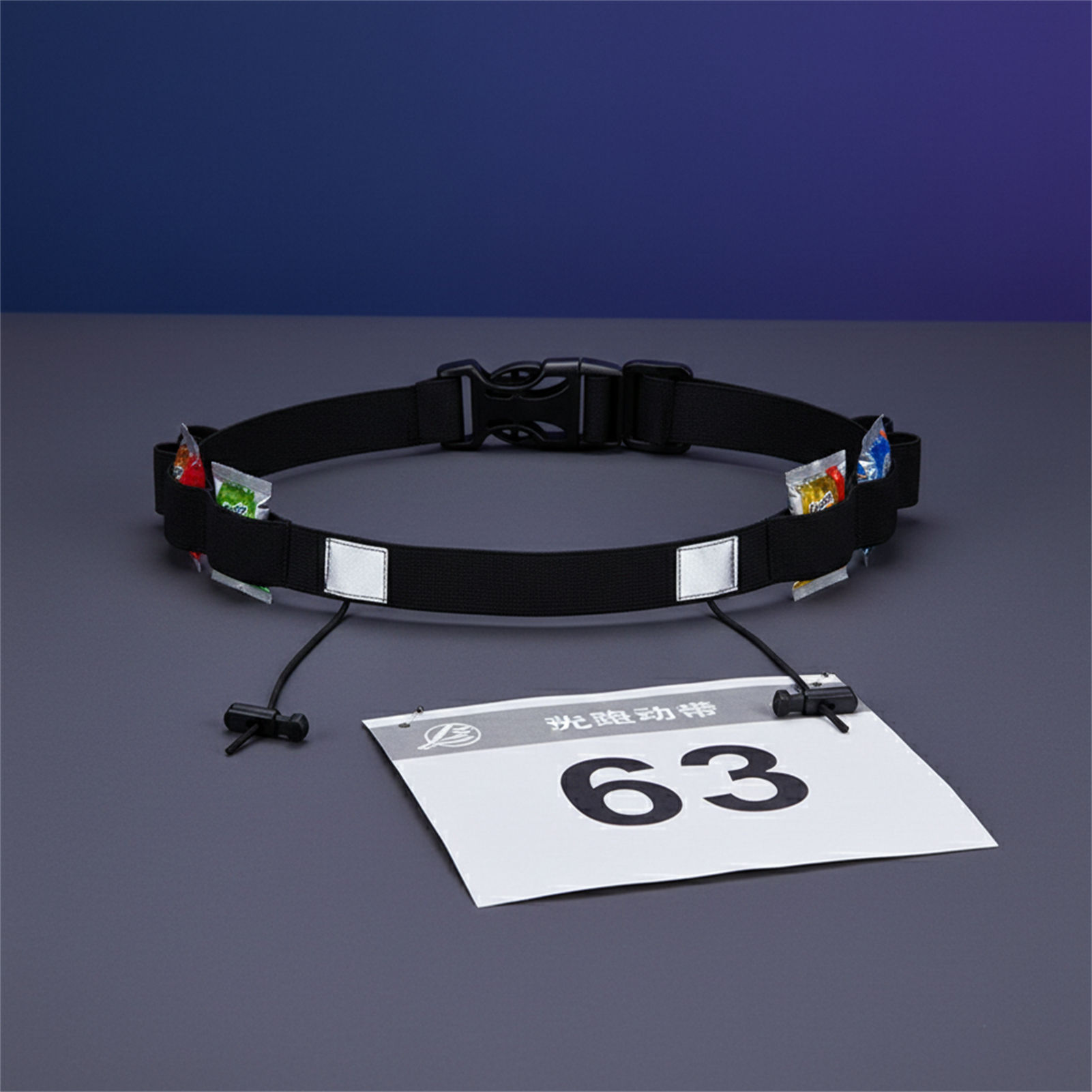 Race Bib - Cintura Riflettente Porta-Dorsale per Triathlon e