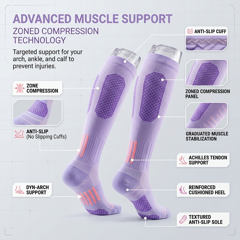 1/6 Paia di Calze Lunghe da Do - Sports Socks recensione e prezzo