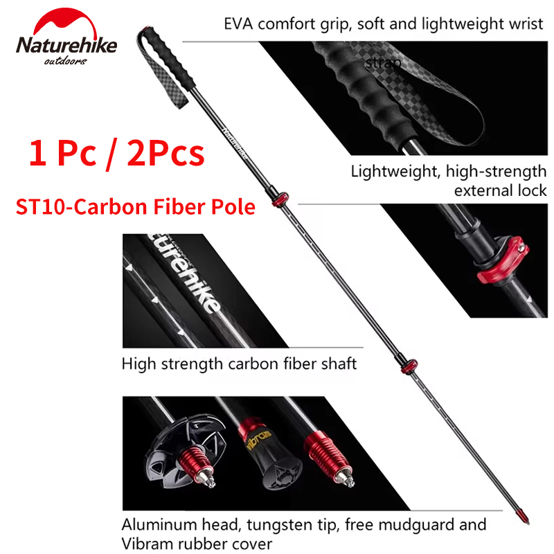 Naturehike ST10 Bastone da tre - Trekking Pole Carbon recensione e prezzo